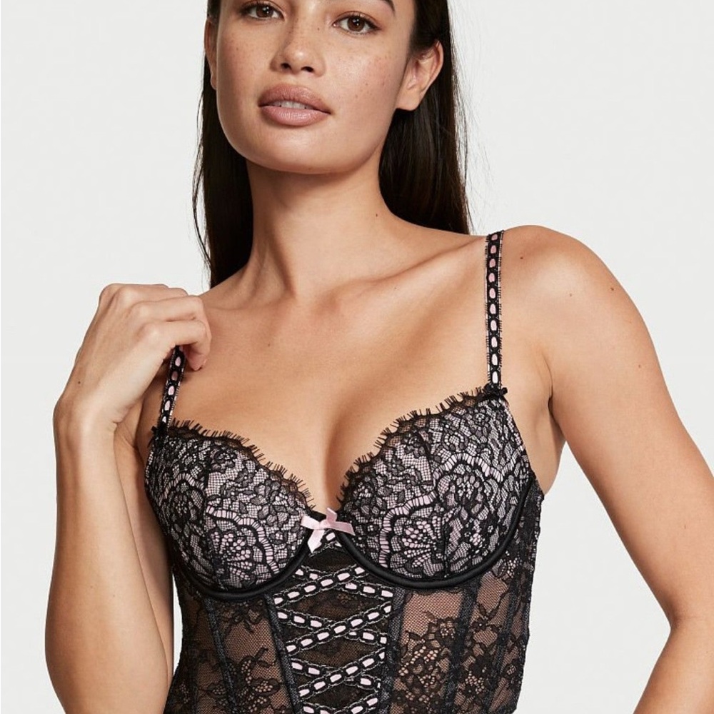 Victoria's Secret Black Lace Bustier